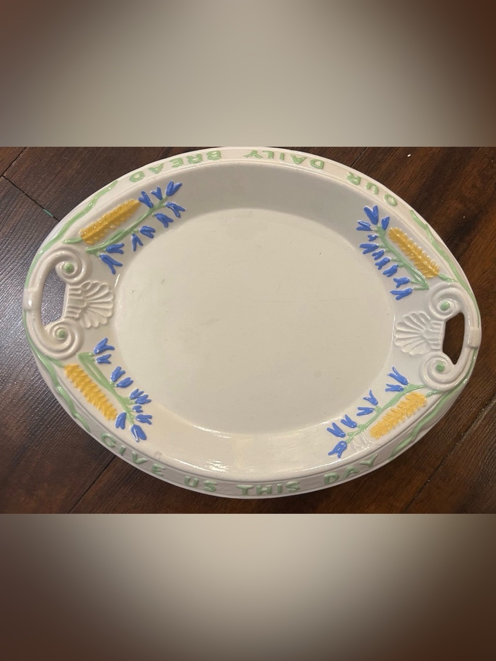 Vintage handmade serving platter